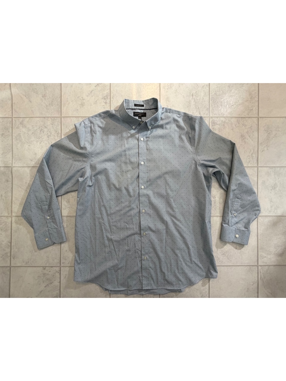 Banana Republic gray slim fit dress shirt